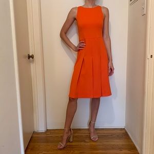 Red-orange cocktail dress